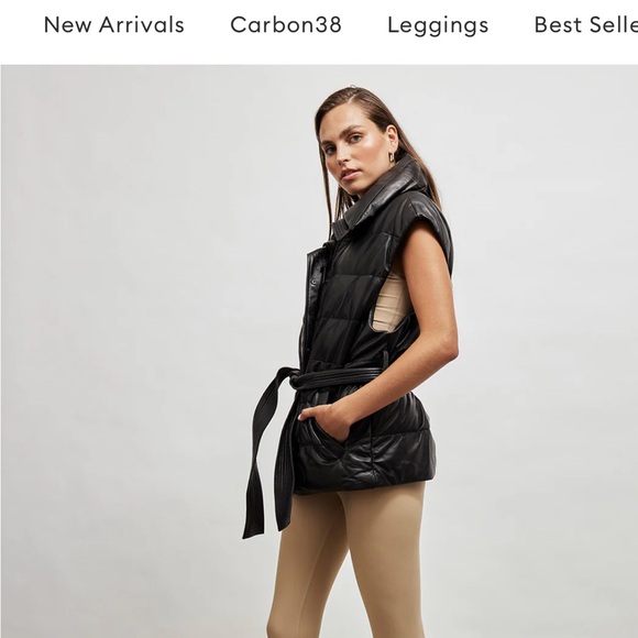 NWT Mackage Zerina-DL leather vest size large from Carbon 38 - Picture 1 of 9